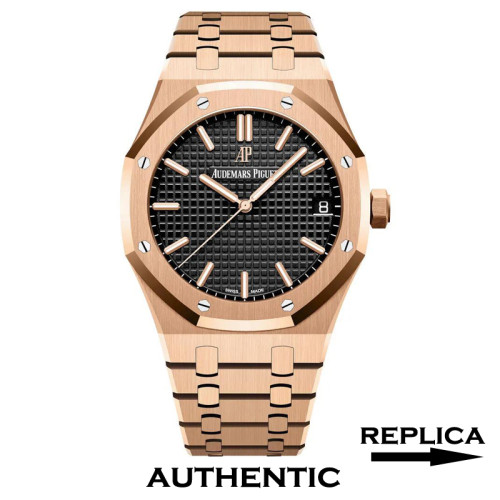 1:1 Clone Audemars Piguet Royal Oak 15500OR.OO.1220OR.01 18k Rose Gold Black Dial AP Watch AP012
