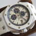 Super Clone Audemars Piguet Royal Oak Offshore Chronograph White Ceramic Watch 26402CB.OO.A010CA.01 AP040