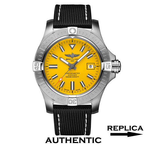 Best Super Clone Breitling Avenger Automatic 45mm Seawolf Yellow Dial BR027