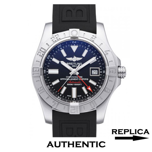 Best Super Clone Breitling Avenger II GMT Men Watch Black Dial BR028