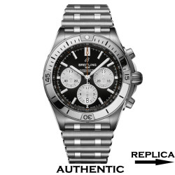 Super Clone Breitling Chronomat B01 42 MM Black Dial Chronograph Watch BR051