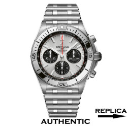 Super Clone Breitling Chronomat B01 42 MM Silver Dial Chronograph Watch BR054
