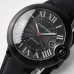 Super Clone Cartier Ballon Bleu WSBB0015 ADLC Black Case Black Fabric Straps CA011