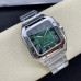 Super Clone Cartier Santos WSSA0062 Roman Numerals Green Dial CA018
