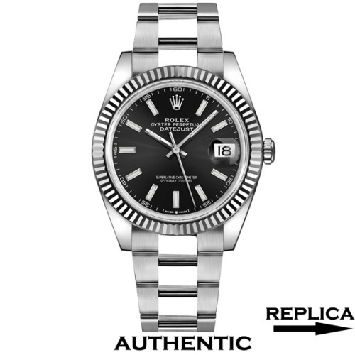 Super Clone Rolex 126334-0017 Datejust 41 Black Dial Oyster Bracelet Rolex Replica Watch RDJ022