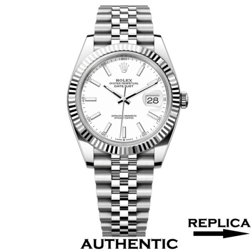 Super Clone Rolex 126334-0010 Datejust 41 White Dial Jubilee Bracelet Rolex Replica Watch RDJ026