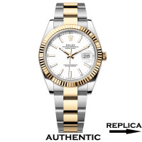 Super Clone Rolex 126333-0015 Datejust 41 White Dial Two-Tone 18k Yellow Gold Rolex Replica Watch RDJ034