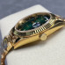 Super Clone Rolex 228238-0069 Day-Date 40 mm Green Ombre Dial 18k Yellow Gold Rolex Replica Watch RDD002