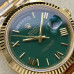Super Clone Rolex 228238-0061 Day-Date 40 mm Green Roman Dial 18k Yellow Gold Rolex Replica Watch RDD004