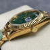 Super Clone Rolex 228238-0061 Day-Date 40 mm Green Roman Dial 18k Yellow Gold Rolex Replica Watch RDD004