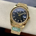 Super Clone Rolex 228238-0067 Day-Date 40 mm Bright Black Dial 18k Yellow Gold Replica Rolex RDD007