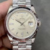 Super Clone Rolex 228236-0002 Day-Date 40 mm Silver Dial Baguette Diamonds Replica Rolex RDD010