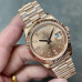 Super Clone Rolex 228235-0004 Day-Date 40 mm Sundust Set With Diamonds Dial 18k Everose Gold Replica Rolex RDD012