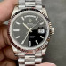 Super Clone Rolex 228236-0004 Day-Date 40 mm Black Dial with Baguette Diamonds Replica Rolex RDD014