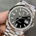 Super Clone Rolex 228236-0004 Day-Date 40 mm Black Dial with Baguette Diamonds Replica Rolex RDD014