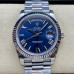 Super Clone Rolex 228236-0007 Day-Date 40 mm Bright Blue Dial with Roman Markers Replica Rolex RDD018
