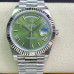 Super Clone Rolex 228239-0033 Day-Date 40 mm Olive Green Dial with Roman Markers Replica Rolex RDD023