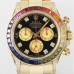 Super Clone Rolex Daytona Rainbow 116598RBOW Black Dial with Diamonds Yellow Gold Swiss Made Watch RDT006