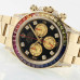 Super Clone Rolex Daytona Rainbow 116598RBOW Black Dial with Diamonds Yellow Gold Swiss Made Watch RDT006