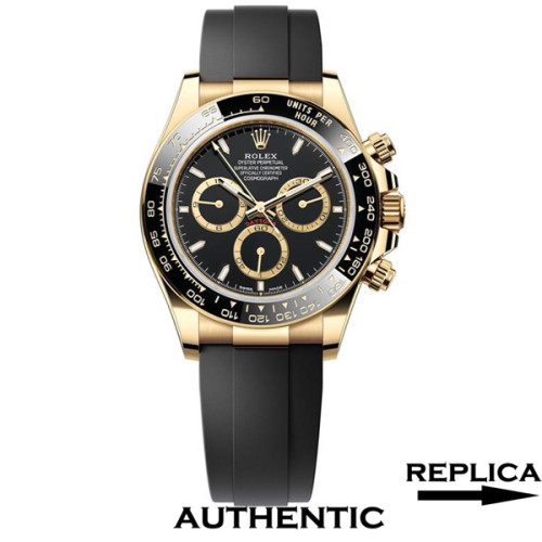 Super Clone Rolex Daytona 126518LN-0008 Black Dial 18k Yellow Gold Swiss Made Watch RDT013