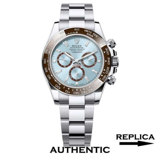 Super Clone Rolex Daytona 126506-0002 Ice Blue Diamond Baguette Dial SS Swiss Made Watch RDT024