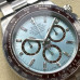 Super Clone Rolex Daytona 126506-0002 Ice Blue Diamond Baguette Dial SS Swiss Made Watch RDT024
