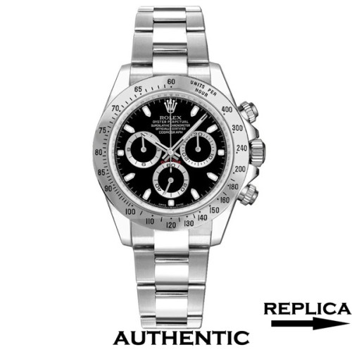 Super Clone Rolex Daytona 116520-0015 Black Dial SS Swiss Made Watch RDT037