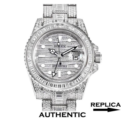 Super Clone Rolex GMT-Master II 116769TBR Diamond Dial 40mm Diamonds Case Men‘s Watch RGM001