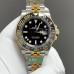 Super Clone Rolex GMT-Master II M126713GRNR-0001 Black Dial 40mm Yellow Gold Two-Tone Watch RGM007