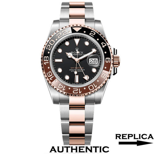 Super Clone Rolex GMT-Master II M126711CHNR-0002 Black Dial 40mm Everose Gold Watch RGM009