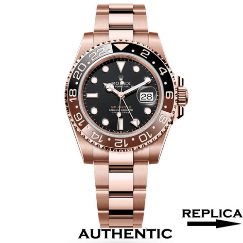 Super Clone Rolex GMT-Master II M126715CHNR-0001 Black Dial 40mm Everose Gold Watch RGM010