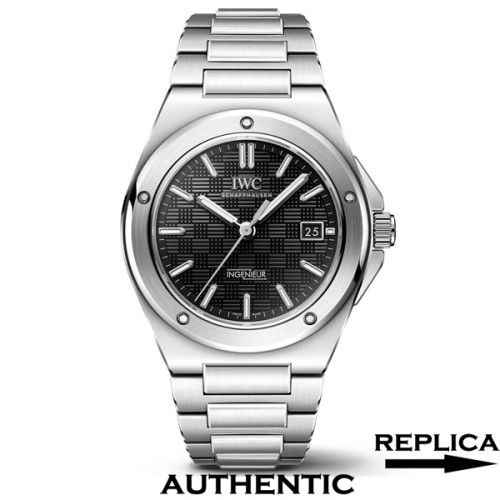 Best Clone IWC Ingenieur Automatic 40mm Black Grid Dial Stainless Steel IW002