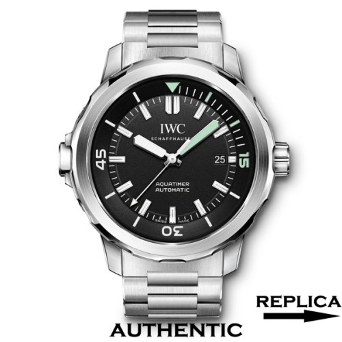 Super Clone IWC Aquatimer Automatic Watch 42mm Black Dial IW014