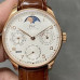 Top Clone IWC Portugieser Perpetual Calendar Moon Phase 44.2MM 18 ct Armor Gold White Dial IW033