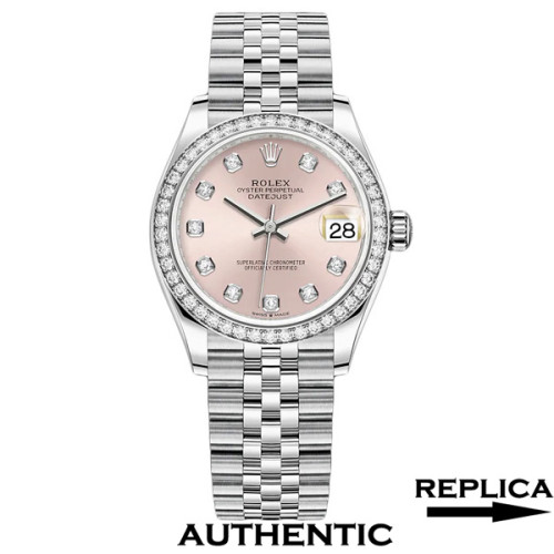 Super Clone Women's Rolex M278384RBR-0036 Datejust 31 Pink Diamond Dial Lady-Datejust Watch RLDJ01