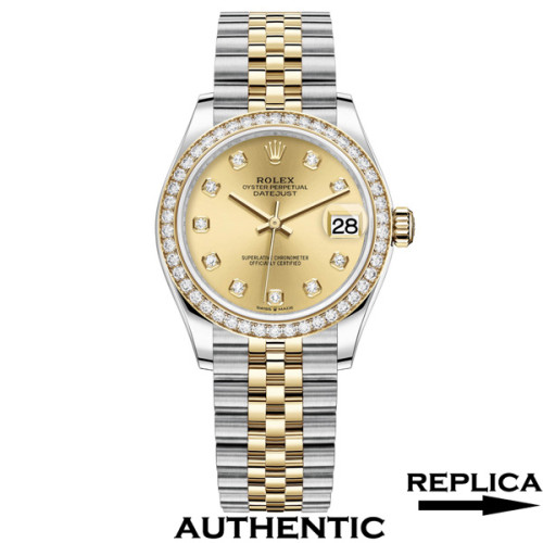 Super Clone Women's Rolex M278383RBR-0026 Datejust 31 Champagne Dial Two-Tone Yellow Gold Lady-Datejust Watch RLDJ13