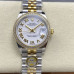 Super Clone Women's Rolex M278383RBR-0002 Datejust 31 White Roman Numeral Dial Two-Tone Yellow Gold Lady-Datejust Watch RLDJ18