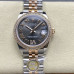 Super Clone Women's Rolex M278381RBR-0030 Datejust 31 Slate Pave Roman Numeral Dial Two-Tone Rose Gold Lady-Datejust Watch RLDJ24