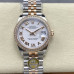 Super Clone Women's Rolex M278381RBR-0004 Datejust 31 White Dial with Roman Numeral Two-Tone Rose Gold Lady-Datejust Watch RLDJ25