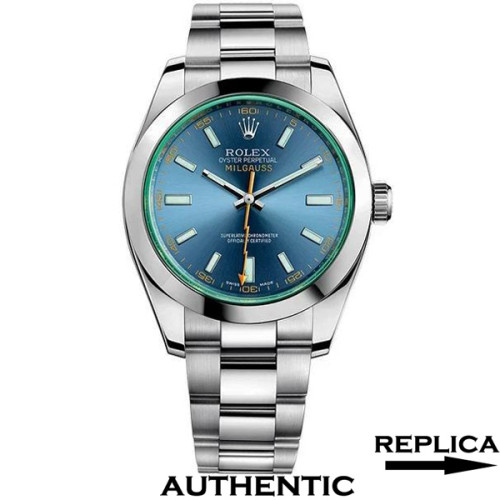 Best Clone Rolex Milgauss m116400gv-0002 Z-Blue Dial 40mm Oyster Bracelet Men‘s Watch RMG002