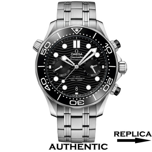 Super Clone Omega Seamaster Diver 300M 210.30.44.51.01.001 Black Wave Dial 44 MM Chronograph Watch OM018