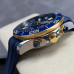 Super Clone Omega Seamaster Diver 300M 210.22.44.51.03.001 Blue Wave Dial 44 MM Chronograph Yellow Gold Watch OM022