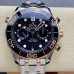 Super Clone Omega Seamaster Diver 300M 210.20.44.51.01.001 Black Wave Dial 44 MM Chronograph Rose Gold Watch OM023