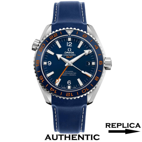 Super Clone Omega Seamaster Planet Ocean GMT 232.32.44.22.03.001 Blue Dial 43.5 MM Omega Watch OM056