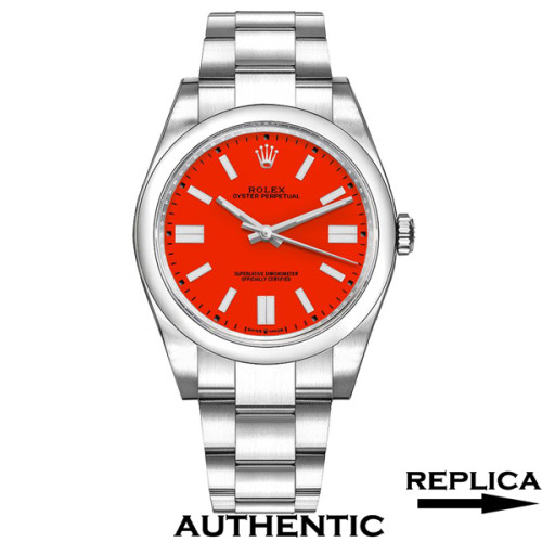 Super Clone Rolex Oyster Perpetual M124300-0007 Coral Red Dial 41mm Swiss Made Watch ROP007