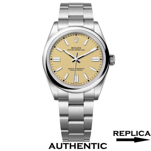 Super Clone Rolex Oyster Perpetual M134300-0007 Beige Dial 41mm Swiss Made Watch ROP008