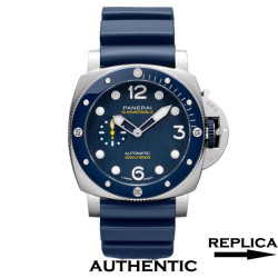 Super Clone Panerai Submersible PAM01676 QuarantaQuattro Mike Horn 44mm Blue Dial PA008