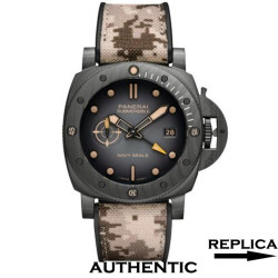 Super Clone Panerai Submersible PAM01513 QuarantaQuattro GMT Navy SEALs Carbotech PA010