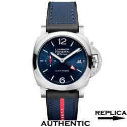 Super Clone Panerai Luminor Quaranta BiTempo Luna Rossa PAM01404 Blue Dial 40mm PA029