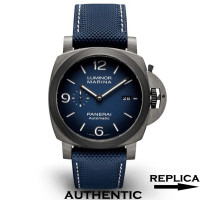 Super Clone Panerai Luminor Marina PAM01663 Grey Fibratech Case Blue Dial 44mm PA030